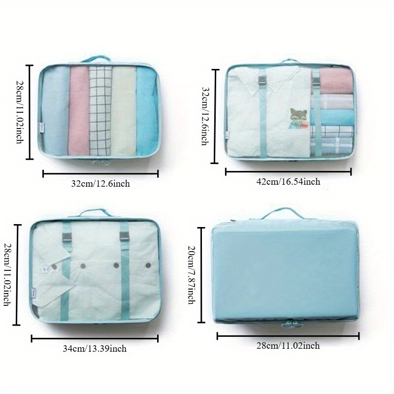 Torba za razvrstavanje kovčega od 7 dijelova Organizator putovanja Torba za razvrstavanje odjeće Odjeća za poslovno putovanje Obuća Donje rublje Odvojena torba za pohranu
