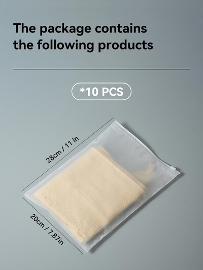 WORTHBUY 10PCS Torba za pohranu odjeće s patentnim zatvaračem Putne prijenosne torbe za donje rublje Čarape Torba za cipele Vodootporni organizator za prtljagu