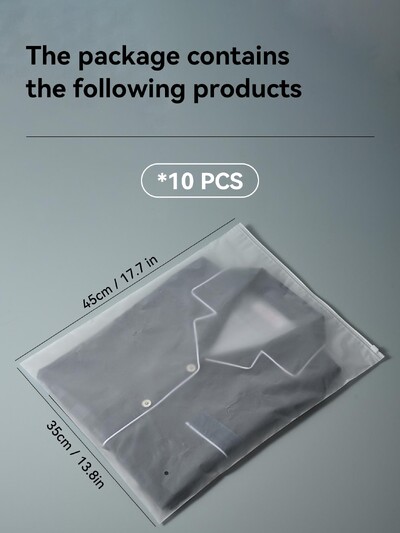 WORTHBUY 10PCS Torba za pohranu odjeće s patentnim zatvaračem Putne prijenosne torbe za donje rublje Čarape Torba za cipele Vodootporni organizator za prtljagu