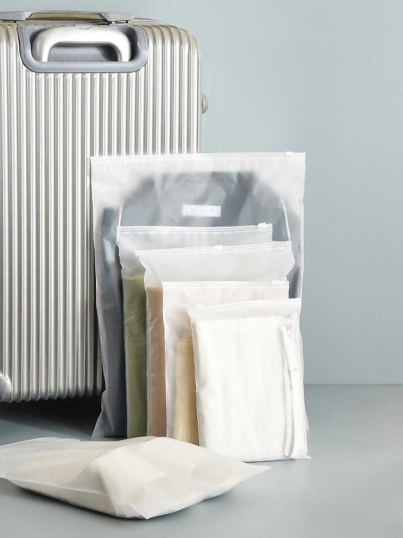 WORTHBUY 10PCS Torba za pohranu odjeće s patentnim zatvaračem Putne prijenosne torbe za donje rublje Čarape Torba za cipele Vodootporni organizator za prtljagu