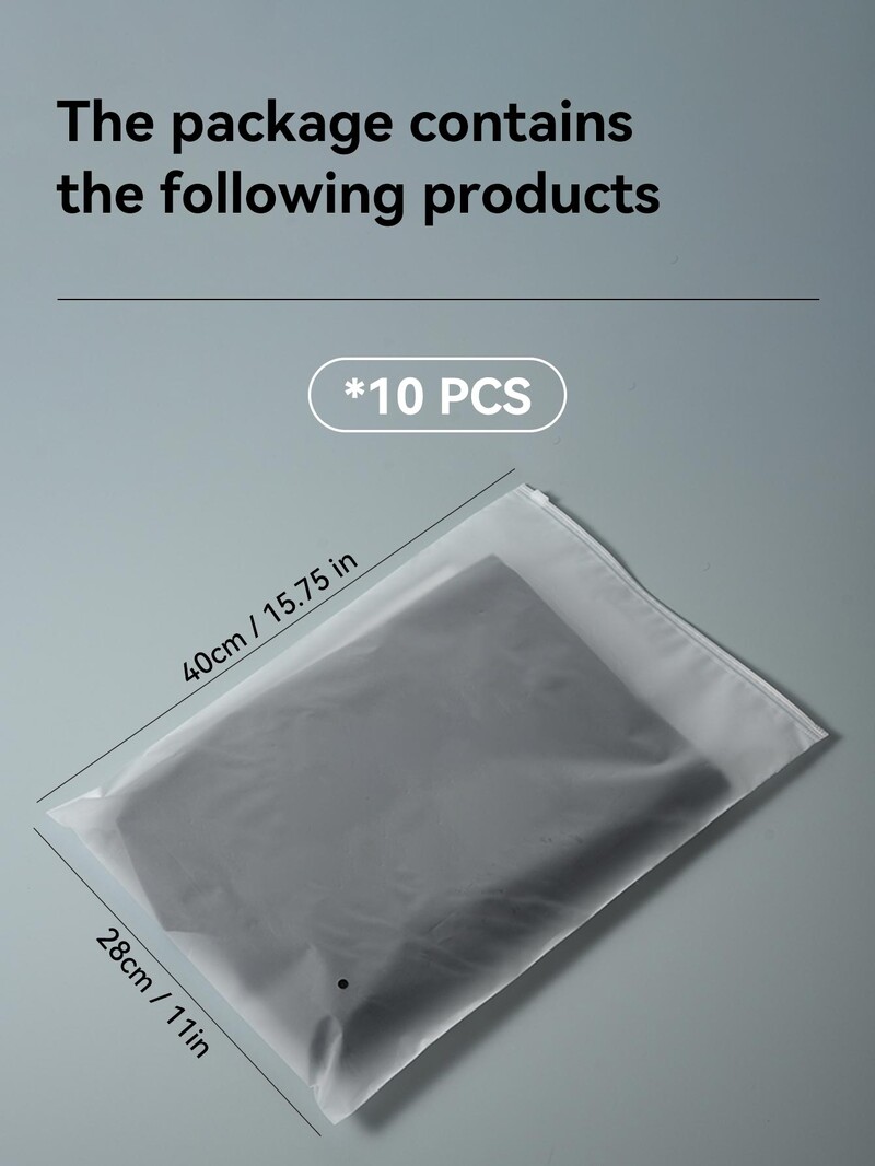 WORTHBUY 10PCS Torba za pohranu odjeće s patentnim zatvaračem Putne prijenosne torbe za donje rublje Čarape Torba za cipele Vodootporni organizator za prtljagu