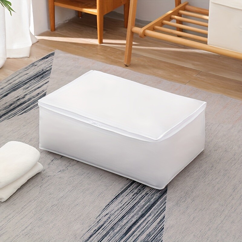 1 kom-Velika torba za pohranu s poklopcem na patentni zatvarač, spremnik za pohranu posteljine, odjeće, pohrane za hlače, čvrsti patentni zatvarač