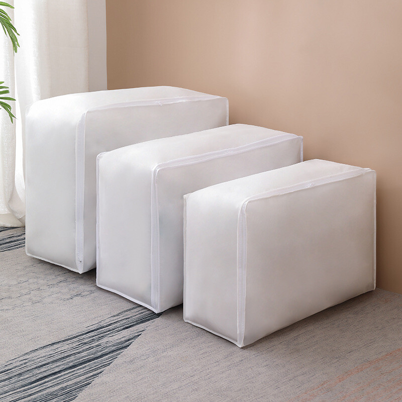 1 kom-Velika torba za pohranu s poklopcem na patentni zatvarač, spremnik za pohranu posteljine, odjeće, pohrane za hlače, čvrsti patentni zatvarač