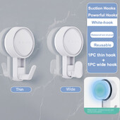 Kuke za usisavanje Snažne kuke za čaše - izdržljive za tuširanje Vodootporna usisna vješalica za kupaonski ogrtač za ručnik Uklonjiv za višekratnu upotrebu