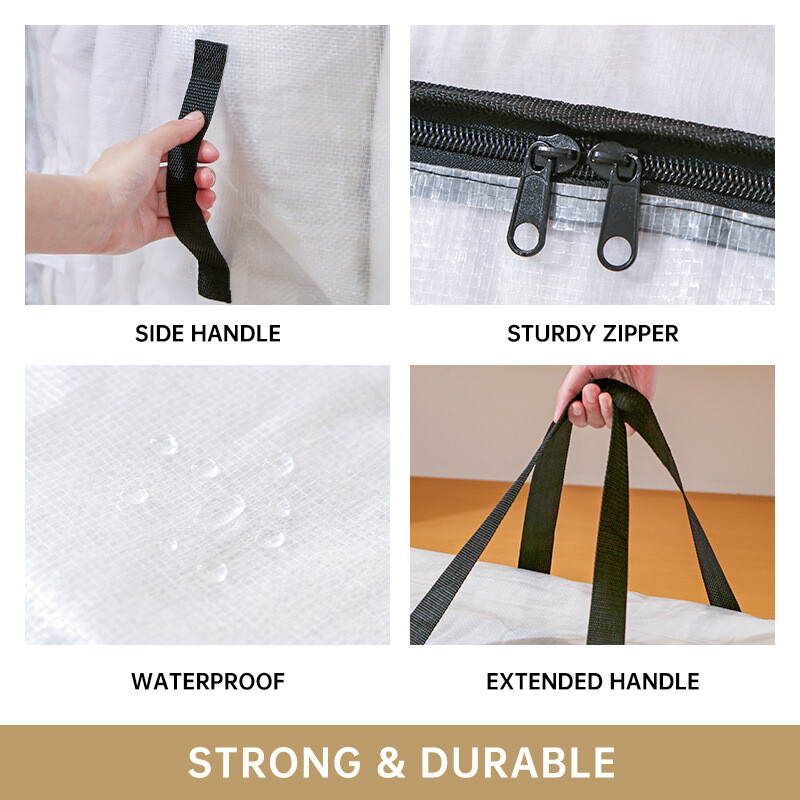 Prozirna torba za pohranjivanje Pokrivač velikog kapaciteta Igračke Raznorazne stvari Organizator za odjeću Otporan na prašinu i vlagu Torbe za pokretnu prtljagu