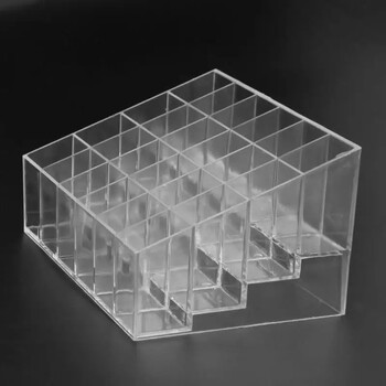 Clear 24 Grid Lipstick Stand Θήκη Makeup Organizer Storage Box Κραγιόν Display Stand Θήκη Cosmetic Jewelry Organizer Box