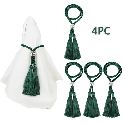 4 bucăți mărgele inele pentru șervețele lucrate manual cu ciucuri cataramă pentru adunări de familie Accesorii pentru decorarea mesei pentru petrecerea de nuntă 2024