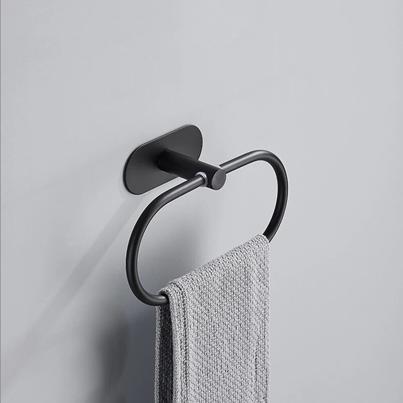 1 gab. Nerūsējošā tērauda dvieļu gredzens Vannas istaba Vannas istaba Virtuve Bez perforācijas pakaramais bez nagiem bez ovāla glabāšanas statīvs