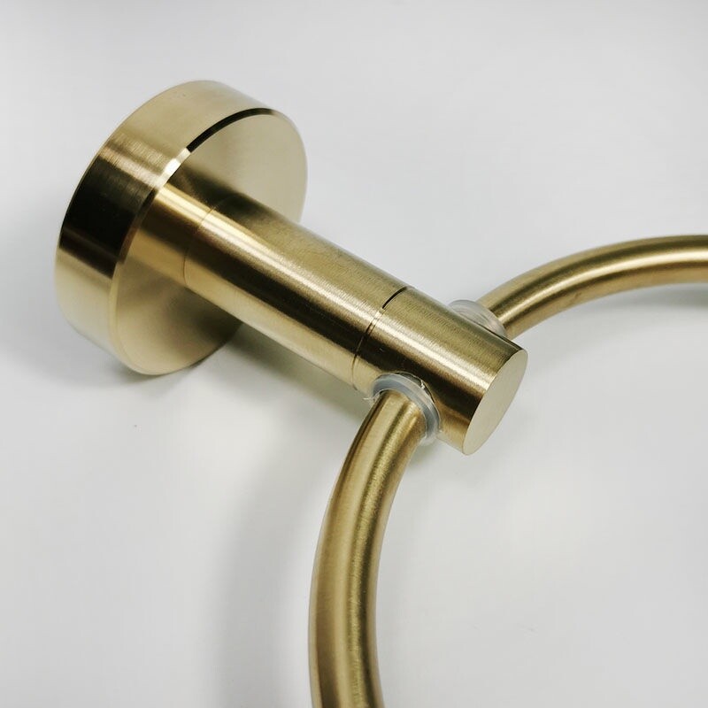 Prsten za ručnike od brušenog zlata od nehrđajućeg čelika 304 Kupaonski pribor Zidni prsten za ručnike od poliranog nehrđajućeg čelika