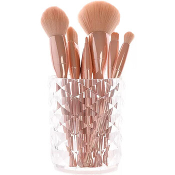 1PC Cosmetic Storage Dustproof Brush Makeup Storage Bucket Cosmetic Brush Holder Cup Διαφανής θήκη για στυλό για μπουντουάρ