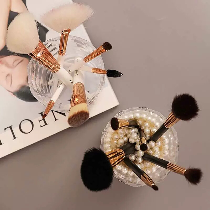 1vnt kosmetikos laikiklis, dulkėms atsparus makiažo šepetėlio laikiklis, kosmetikos šepetėlio laikiklio puodelis, skaidrus rašiklio laikiklis tualetiniam stalui