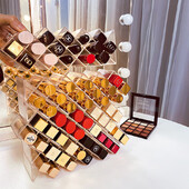 10/16 Grids kozmetikai rúzs ékszerdoboz smink ecsetek tartó rúzs tároló doboz akril smink szervező tároló tok