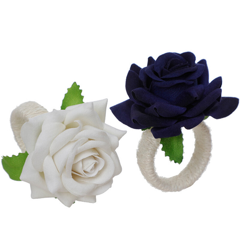 6 komada umjetni cvijet ruže prsten za salvete kopča držači prstena maramice za dom restoran vjenčanje Valentinovo dekoracija stola