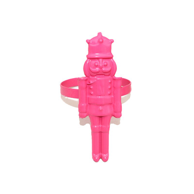 6kom Božićni prstenovi za salvete Orašar Držači za salvete Ružičasti vojnik za božićno vjenčanje Birde Tuš Večera Dekoracija stola