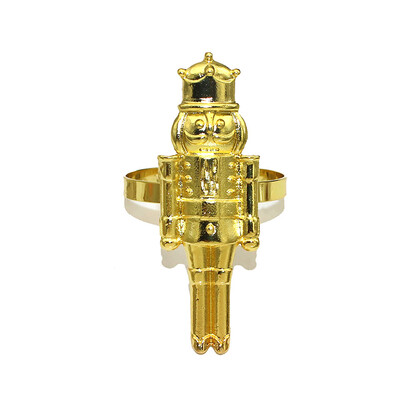 6kom Božićni prstenovi za salvete Orašar Držači za salvete Ružičasti vojnik za božićno vjenčanje Birde Tuš Večera Dekoracija stola