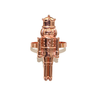 6kom Božićni prstenovi za salvete Orašar Držači za salvete Ružičasti vojnik za božićno vjenčanje Birde Tuš Večera Dekoracija stola