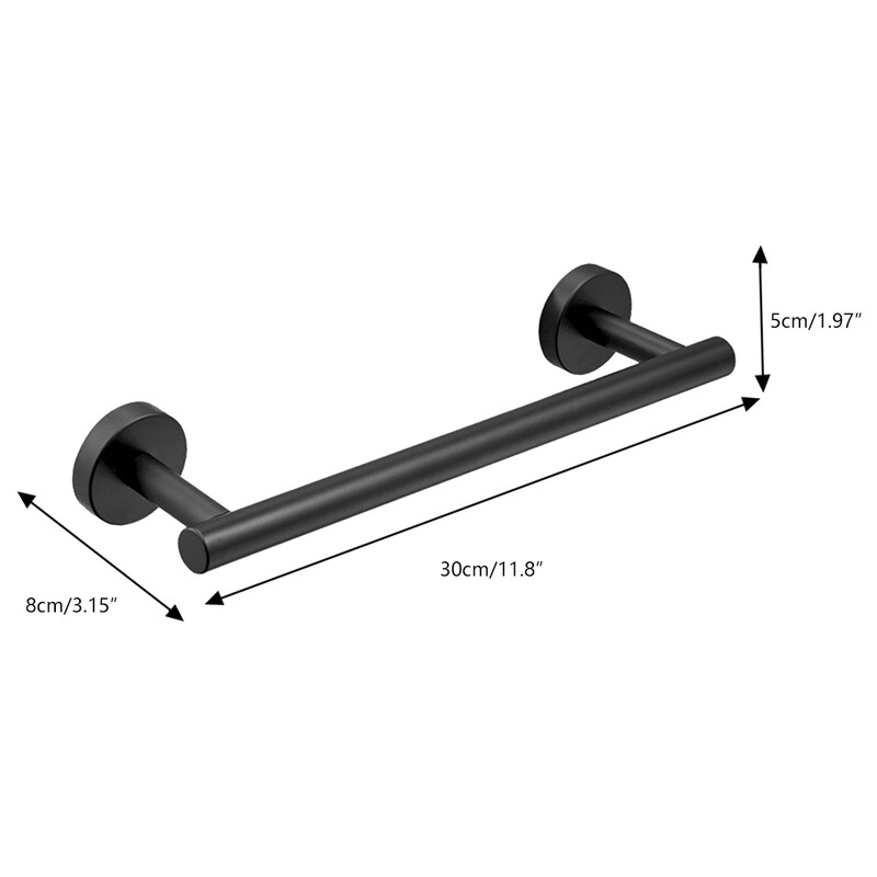 Stalak za ručnike od nehrđajućeg čelika 30 cm, držač šipke s jednom šipkom Hotelski restoran