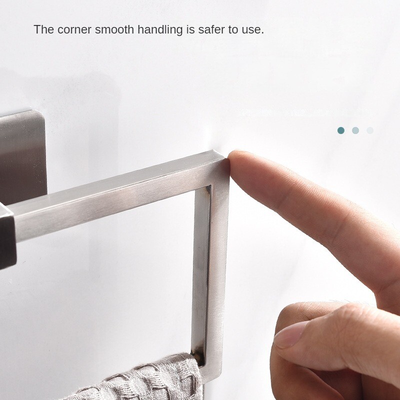 Bez bušenja Prsten za ručnike Nordijski četverokutni stalak za prstene za ručnike Prsten za vješanje ručnika Kupaonska aktivnost Četvrtasti prsten za ručnike