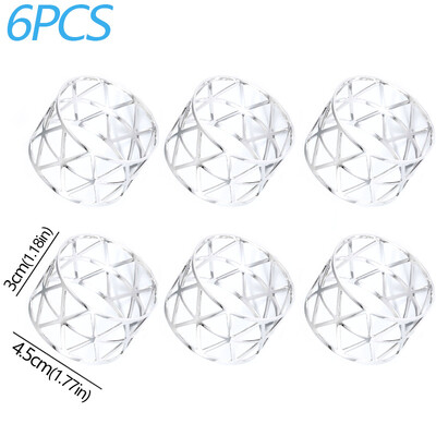 6PCS Držač prstenova za salvete s izdubljenim trokutastim držačem za prstenove za salvete za vjenčanje, banket, večeru, ukrase za stol za večeru