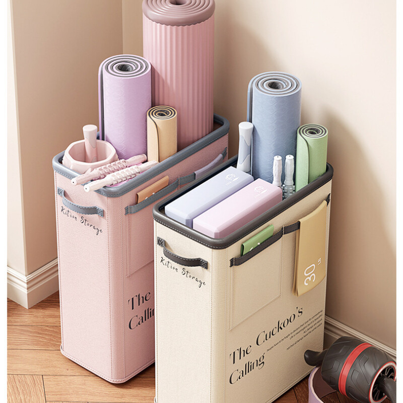 Кошница за съхранение на йога Съхранение на спортно оборудване Сгъваеми различни артикули Органайзер за постелка за йога