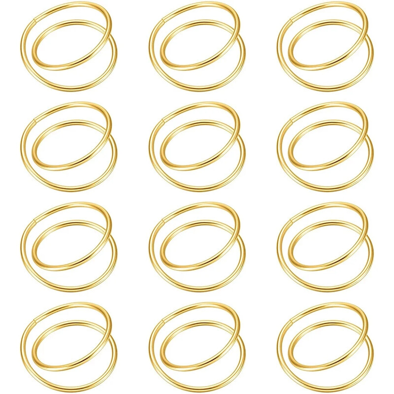 12kom Zlatni prsten za salvete Izvrsni metalni prsteni za salvete za svatove Večera u hotelu Domaći rođendan Dekoracija stola Držač za salvete