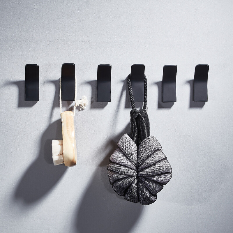 Kukice za ogrtače bez probijanja Crna kupaonska kuka za ručnike Zidna dekoracija Kukice za kapute Stalak Vješalice za odjeću Aluminij SP720