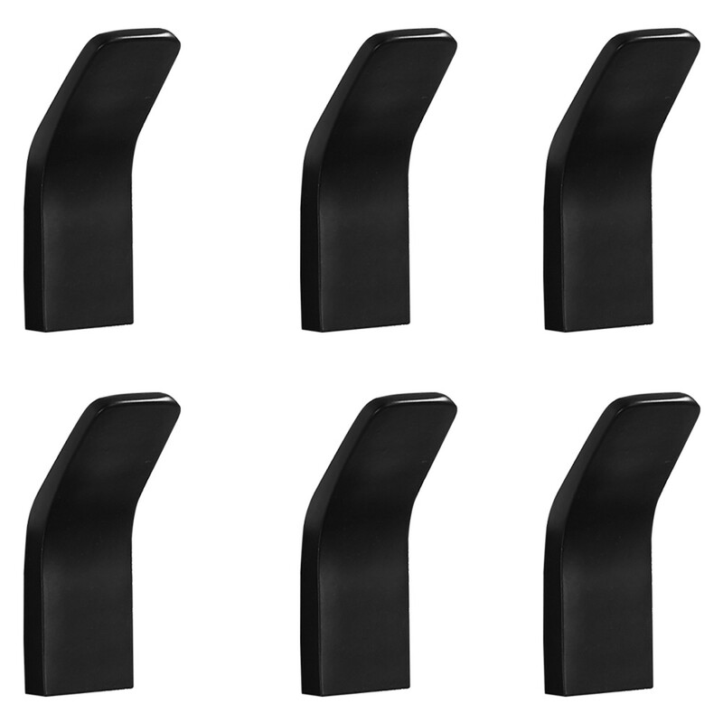 Kukice za ogrtače bez probijanja Crna kupaonska kuka za ručnike Zidna dekoracija Kukice za kapute Stalak Vješalice za odjeću Aluminij SP720