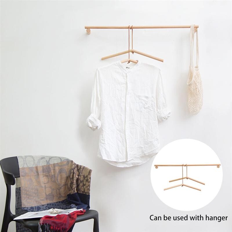1 бр. 30 см. 45 см. Обикновена закачалка за дрехи Дървена единична лента за кърпи Без перфорация Поставка за съхранение Закачалка за кърпи за баня Кухня Домашна кърпа