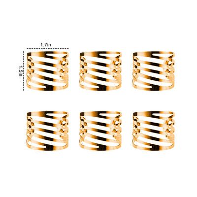 2/6/12 бр. Заден модел Метални сватбени пръстени за салфетки Декорация за маса Издълбани семейни събирания Ежедневна употреба Катарама за салфетки Ho