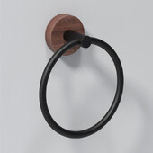 Alumīnija + riekstkoka koka dvieļu gredzens, roku dvieļu turētājs vannas istabai, dvieļu plaukta pakaramais virtuves sienas stiprinājumam Lieljaudas glabāšanai