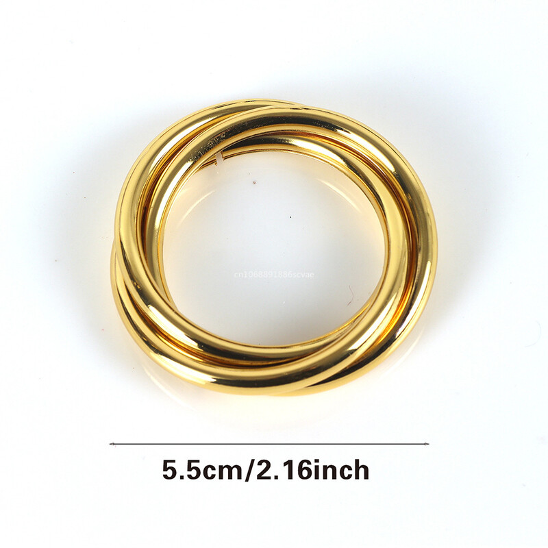 5бр. Маншети Полирани златни пръстени за салфетки Държач Сватбен банкет Метална украса Настройки за маса Гланцови катарами за сервити салфетка
