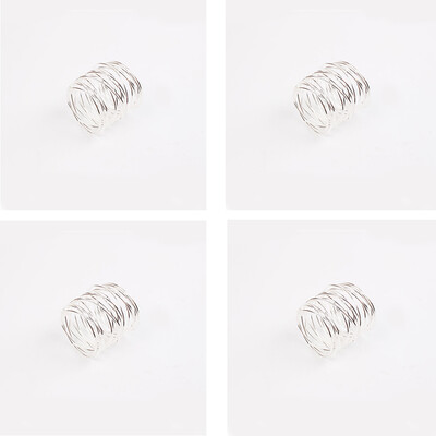 4PCS Metalni križ, šuplja kopča za salvete, široki okrugli zlatni prsten za salvete, za večere, blagdane, ukras za blagovaonski stol