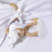 Bijela tema 3kom prstenovi za salvete morske zvijezde Jesenski držač za salvete za božićno vjenčanje Dan zahvalnosti Dekoracija stola