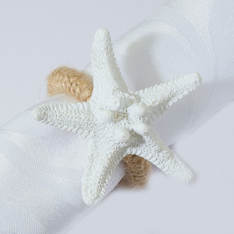 Bijela tema 3kom prstenovi za salvete morske zvijezde Jesenski držač za salvete za božićno vjenčanje Dan zahvalnosti Dekoracija stola