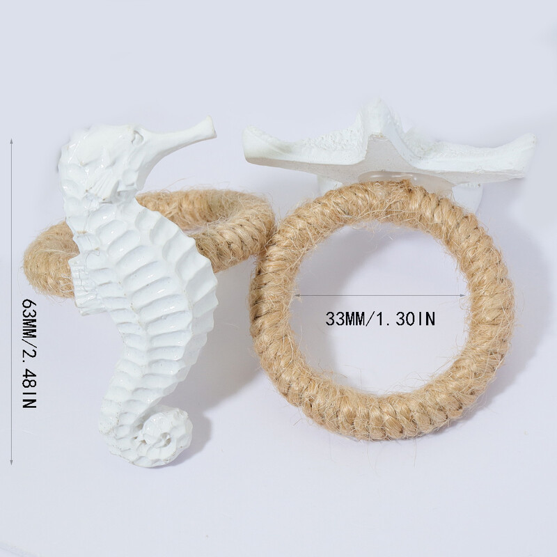 Bijela tema 3kom prstenovi za salvete morske zvijezde Jesenski držač za salvete za božićno vjenčanje Dan zahvalnosti Dekoracija stola