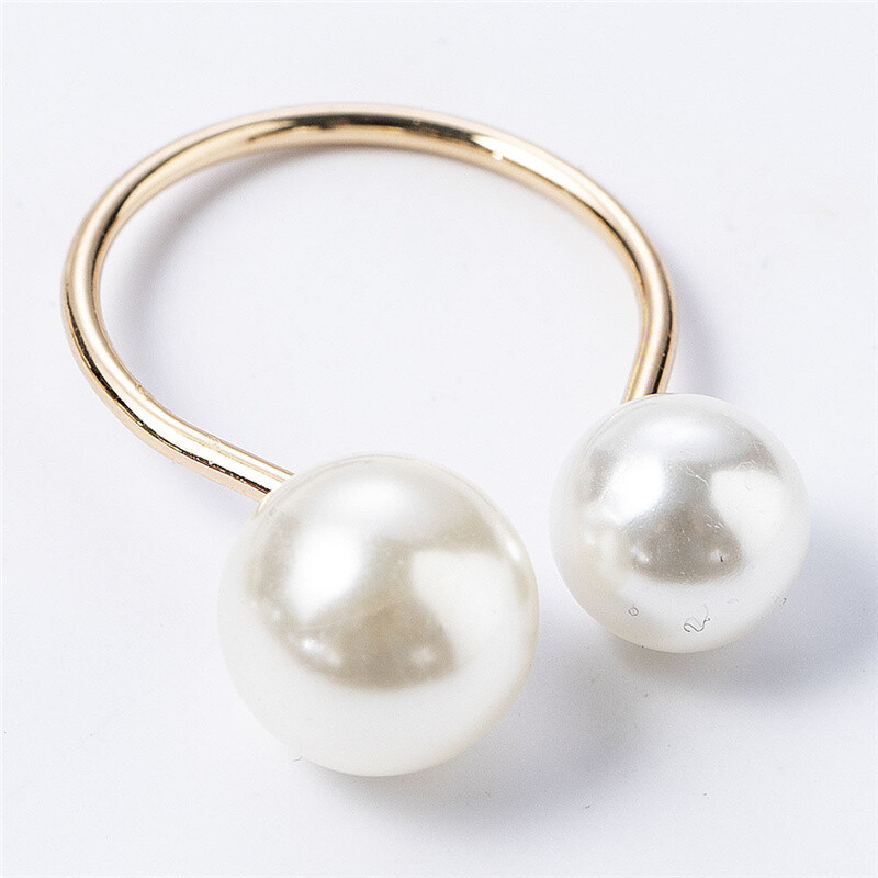 6 kom. Elegantni biserni prstenovi za salvete Zlatna narukvica za krštenje Metalni držač za salvete Vjenčani dar Dekoracija svadbenog tuša Oprema za zabavu