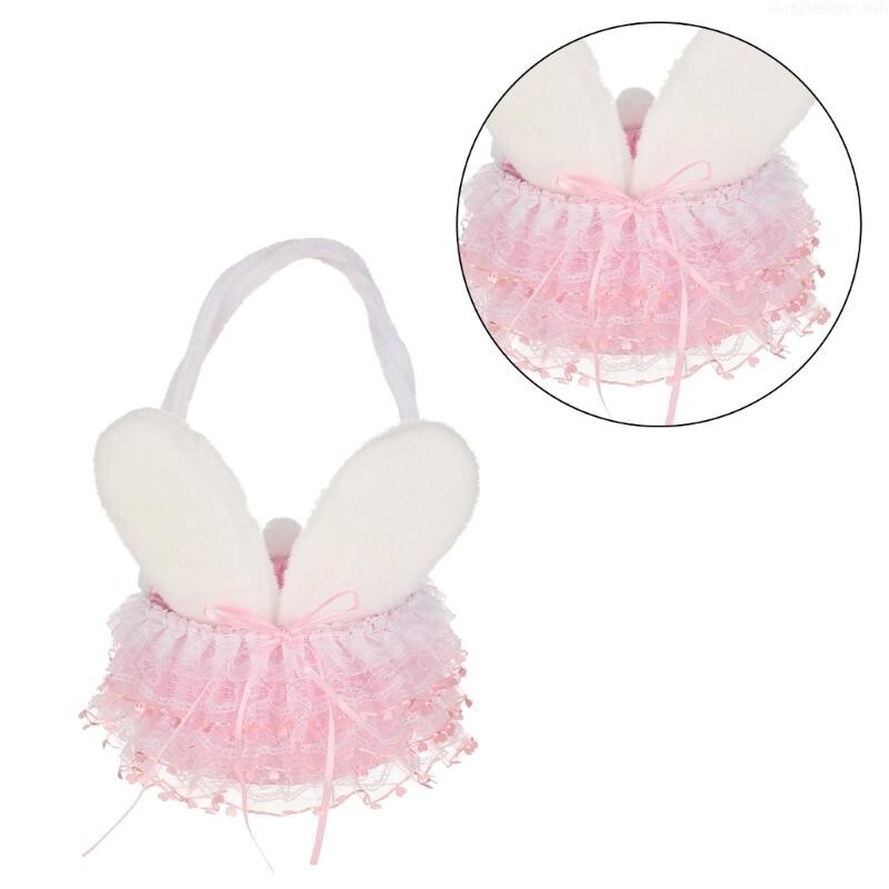 Svečana pletena cvjetna košara sa zecom za uskršnje zabave i okupljanja 85AC