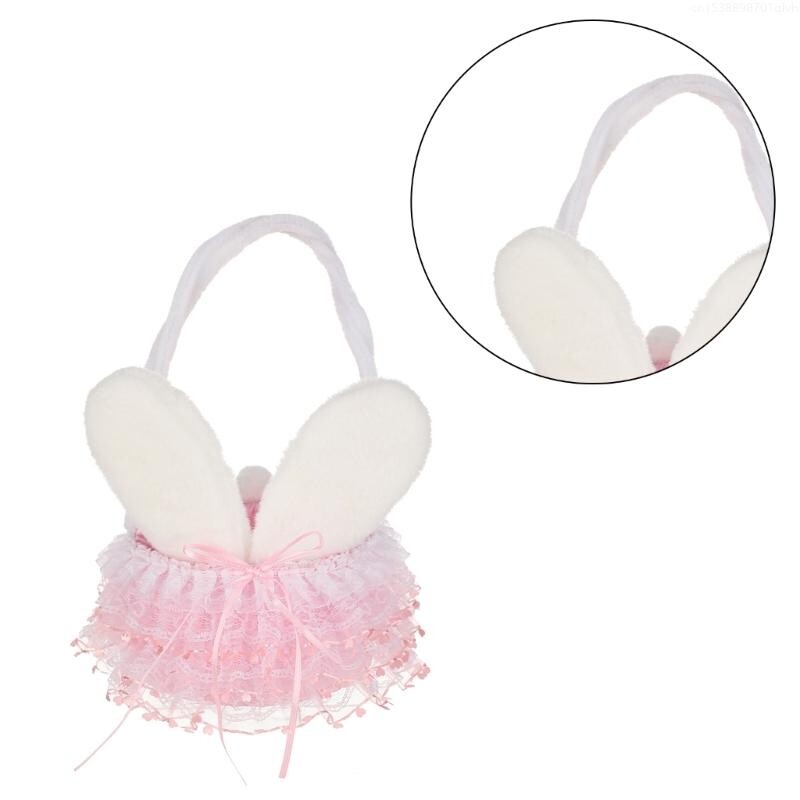 Svečana pletena cvjetna košara sa zecom za uskršnje zabave i okupljanja 85AC