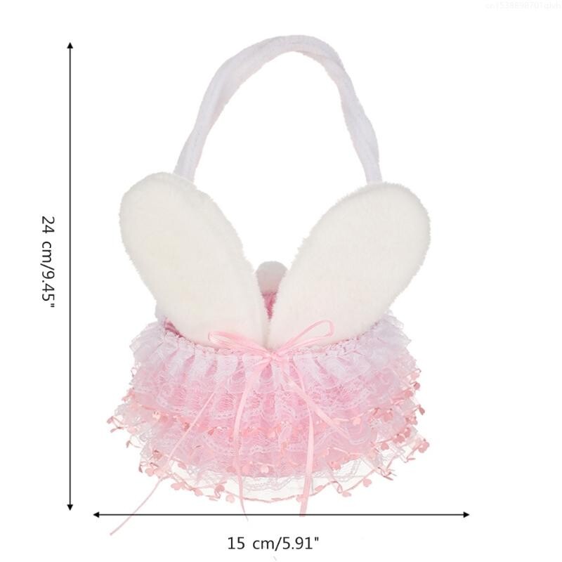 Svečana pletena cvjetna košara sa zecom za uskršnje zabave i okupljanja 85AC