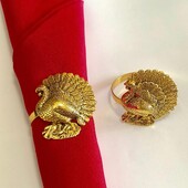 Set prstenova za salvete Elegantni prstenovi za salvete s purećim paunom za novogodišnje proslave Dana zahvalnosti Set od 12 željeznih podesivih stolnih dekoracija