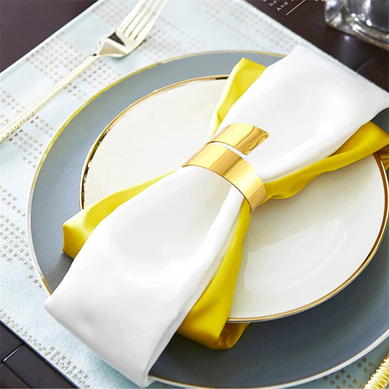 1/6 kom metalni prsten za salvete od legure za vjenčani stol Dekoracija Držač za salvete Servilletero vjenčani prsteni za ručnike Dekorativni stol za večeru