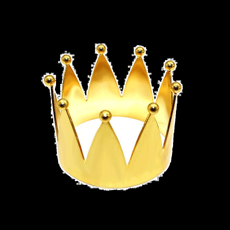 6Pcs Krunski prstenovi za salvete Zlatni držači za salvete Metalne kopče za salvete za vjenčanje Rođendan Mladenka Tuš Party Dekoracija stola za večeru