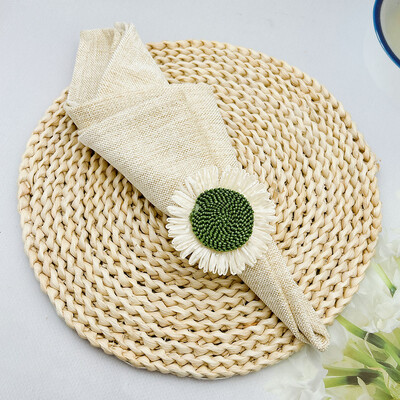 12 kom. Umjetno cvijeće Prstenovi za salvete Raznobojni suncokret Držač za salvete Vjenčani buketi Baby Shower Party Dekoracije za dom