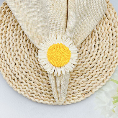 12 kom. Umjetno cvijeće Prstenovi za salvete Raznobojni suncokret Držač za salvete Vjenčani buketi Baby Shower Party Dekoracije za dom