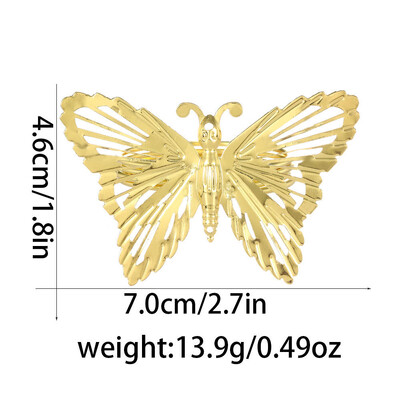 1kom zlatni šuplji leptir prsten za salvete Dekoracija stola za blagdansku zabavu Ukras gumb za salvete Dekoracija stola za Valentinovo