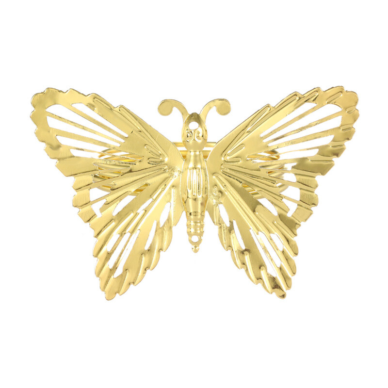 1kom zlatni šuplji leptir prsten za salvete Dekoracija stola za blagdansku zabavu Ukras gumb za salvete Dekoracija stola za Valentinovo