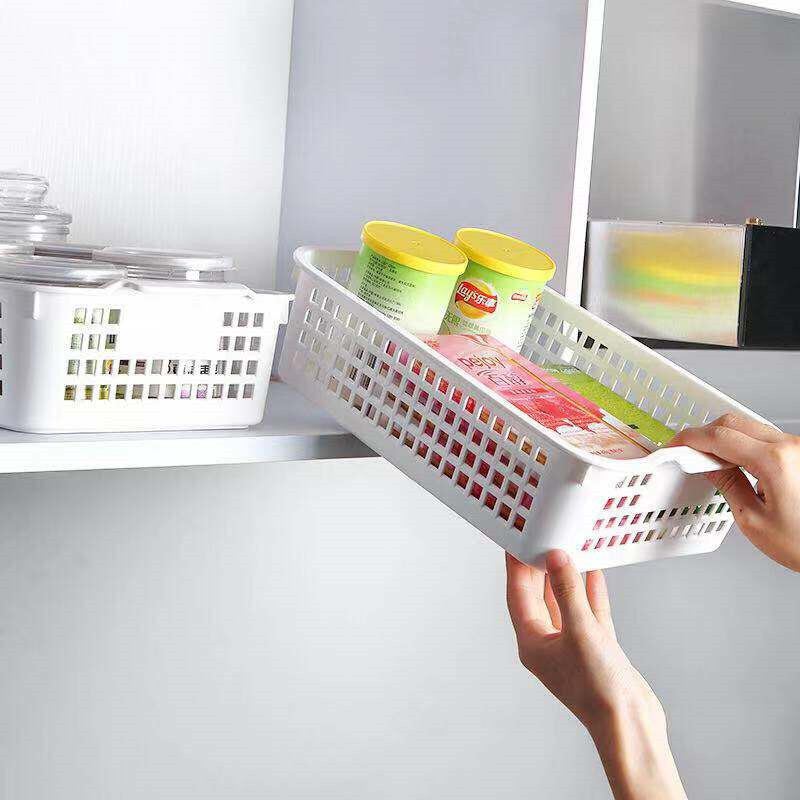 Домакинска пластмасова куха кошница за съхранение на настолен плот Кошница за съхранение на закуски Правоъгълна кутия за съхранение на различни предмети Кошница за багажник за баня