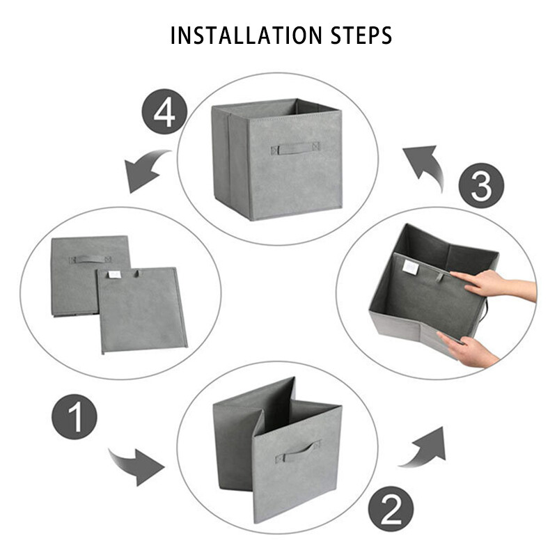 Jauna neausta glabāšanas kaste, atvilktņu grozs, salokāms kubu skapja uzglabāšanas grozs, saimniecības preču organizācija, uzglabāšanas kaste