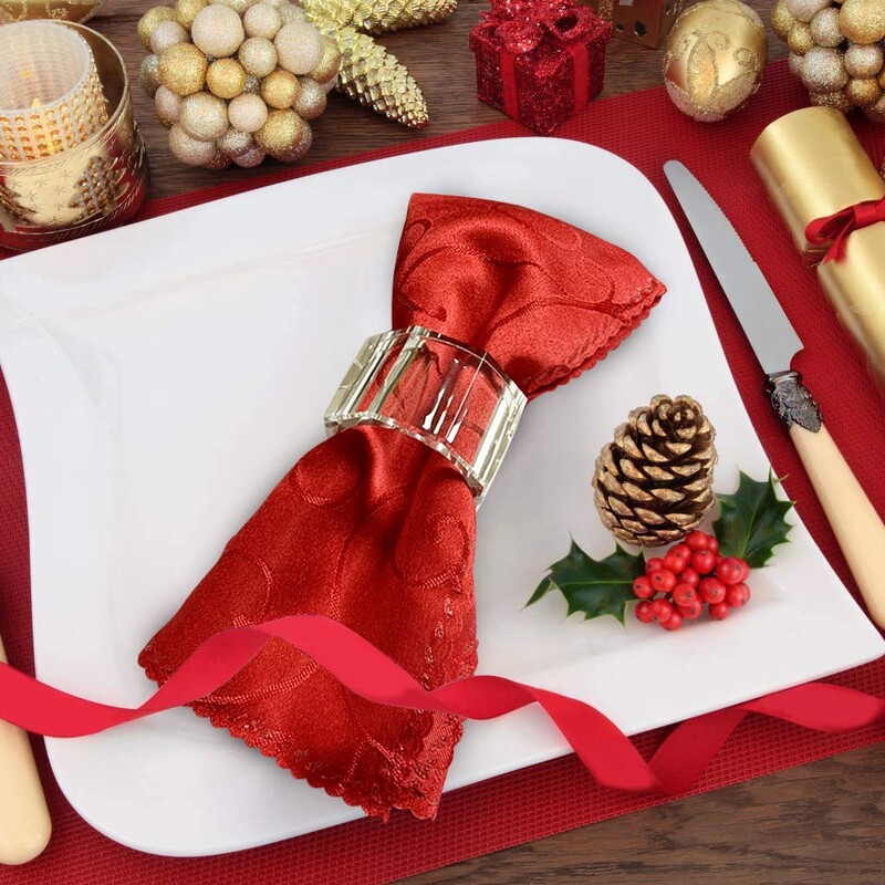 Držiak na obrúsky z krištáľového skla, priehľadná veľká osemuholníková pracka, dekorácia stola, hotelová banketa, svadba, priemer 6 cm, 1 ks