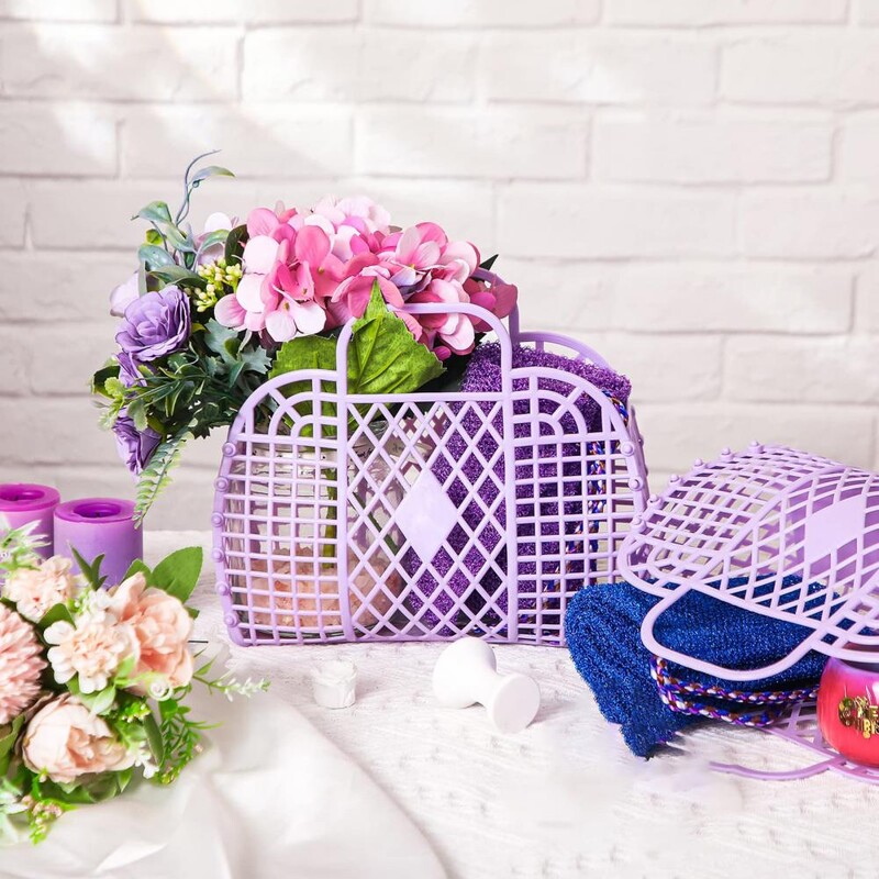 2Gb Vasaras želejas maisiņu uzglabāšanas grozs pludmales grozu dažādi dārzeņi dārzeņu grozs dobi želejas maisiņi meitenēm rokassomiņas želejas pludmales somas